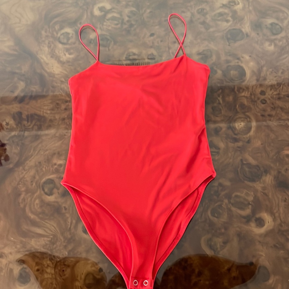 Hot red size small bodysuit